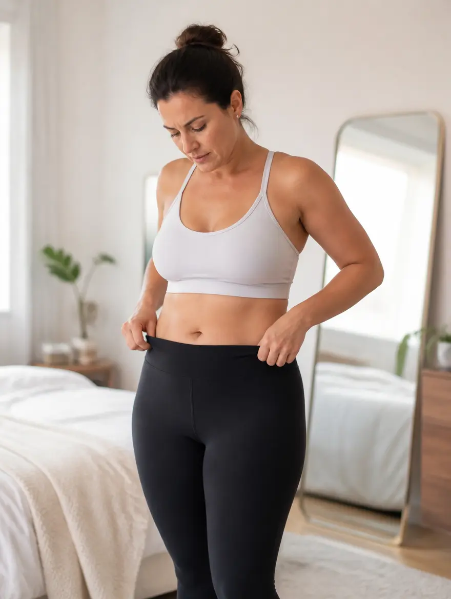 Person noticing changes in weight